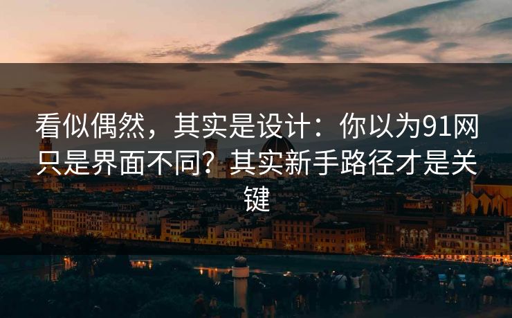 看似偶然，其实是设计：你以为91网只是界面不同？其实新手路径才是关键