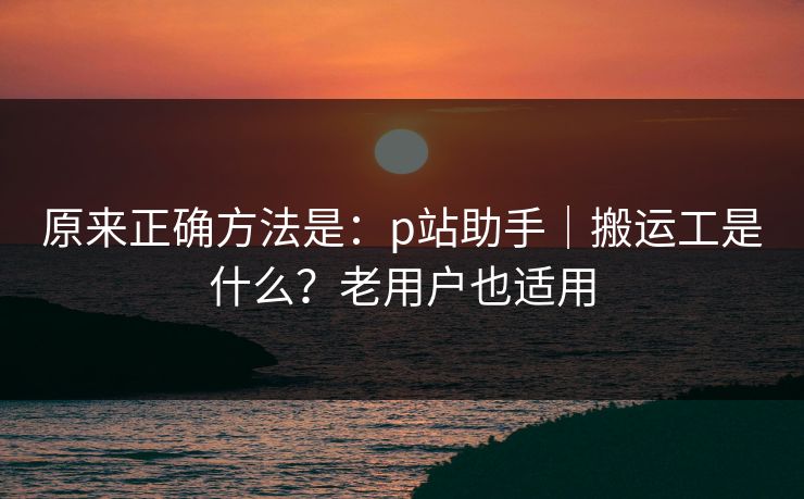 原来正确方法是：p站助手｜搬运工是什么？老用户也适用